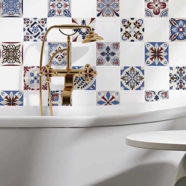 Naklejki Samoprzylepne Na Kafelki MOZAIKA Marokańska Zestaw 24 szt. 15x15 zdjęcie 5