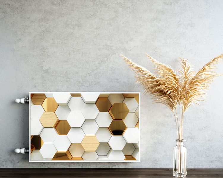 Osłona MAGNETYCZNA Na Grzejnik Heksagony Efekt 3D 110cm x 60cm zdjęcie 5