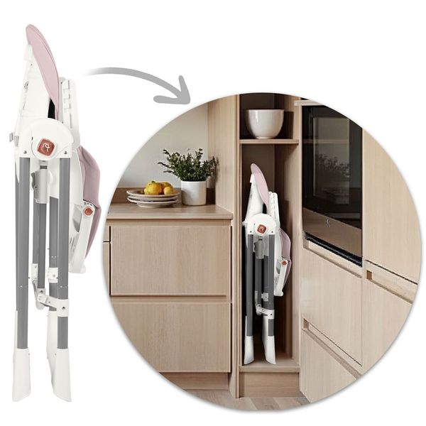 Krzesełko do karmienia Nukido Elite różowe zdjęcie 14