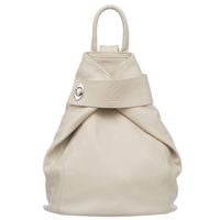 VERA PELLE plecak damski skórzany elegancki trójkątny V561 kremowy