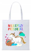 Dla Dzieci Syna Córki Torba Eco Biała Shopper Z Nadrukiem Ze Zdjęciem