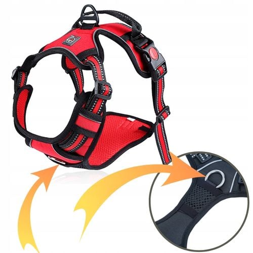 SZELKI BEZUCISKOWE typu GUARD dla psa ELITE L red na Arena.pl