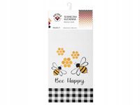 Ściereczka ścierka kuchenna bawełniana ręczniczek 40x60 cm pszczółki napis
