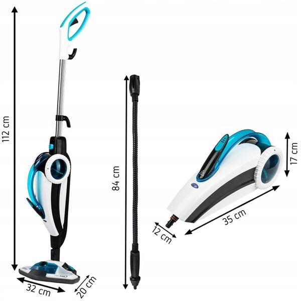 18w1 Mop parowy Myjka parowa Yoer 2100W FILTR +Dozownik płynu +21 ELEMENTÓW zdjęcie 6