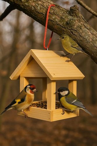 Karmnik dla ptaków + ziarno pokarm do samodzielnego malowania na Arena.pl