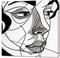 Obraz 90x90cm Portret Kobiecy