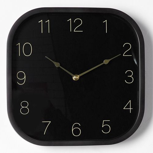 Zegar ścienny czarny złoty 30 cm na Arena.pl