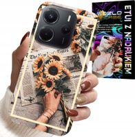 ETUI DO XIAOMI NOTE 14 4G - KWIATISTY WZÓR SŁONECZNIK SŁONECZNIKI