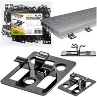 metalowe klipsy do montażu desek kompozytowych drewnianych 50 szt h=8mm