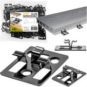 metalowe klipsy do montażu desek kompozytowych drewnianych 50 szt h=8mm