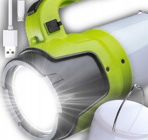Latarka Szperacz LED 2w1 Akumulatorowa Mocna Lampa Kempingowa Turystyczna na Arena.pl