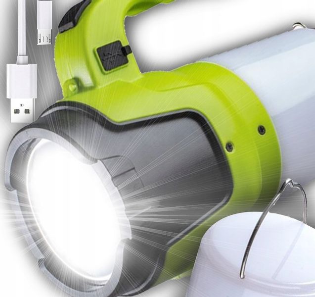 Latarka Szperacz LED 2w1 Akumulatorowa Mocna Lampa Kempingowa Turystyczna zdjęcie 2