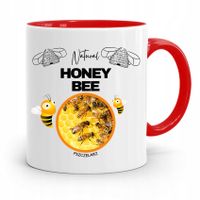 Kubek Czerwony Pszczelarza Honey Bee Prezent Z Nadrukiem Ze Zdjęciem