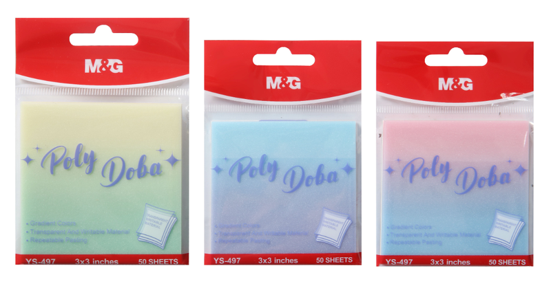 notes samoprzylepny karteczki transparent gradient kolor glitter zdjęcie 1