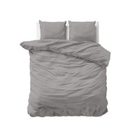 240x220 UNI SATIN szary kpl pościeli lux satyna bawełniana