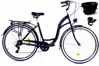 Damski Rower Miejski męski 28 Dallas 7 biegow +kosz +wyściółka