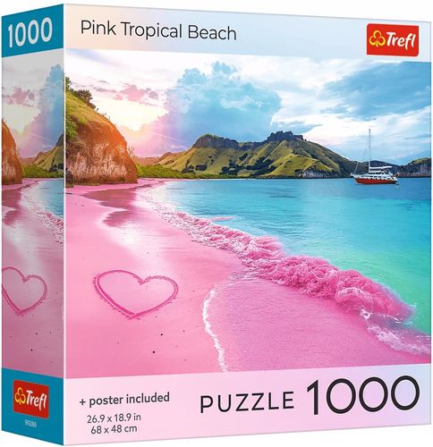 puzzle 1000 usa collection pink tropical beach na Arena.pl