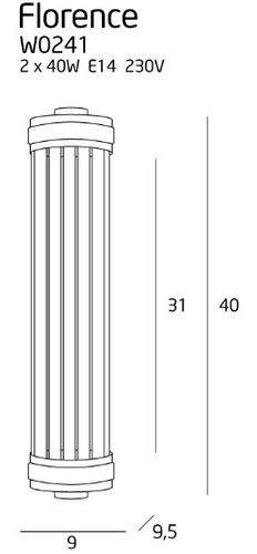 Kinkiet Florence satyna W0241 - MaxLight na Arena.pl