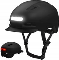 KASK ROWEROWY ROZMIAR L (59-61 CM) ZE ŚWIATŁEM LED CZARNY H-25