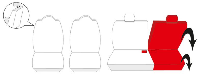 Toyota Aygo 2005-2014 Pokrowce dopasowane na miarę zdjęcie 6