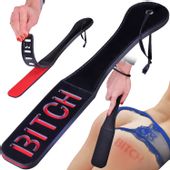 Skórzana Packa Bitch Do Mocnych Klapsów Bdsm, Dwuwarstwowa Klepacz