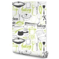 Tapeta Do Kuchni Jadalni Przybory Kuchenne Napisy Abstrakcja