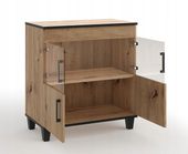 Komoda P6 80 cm dąb artisan witryna