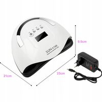 Lampa do paznokci eVanda LED+UV 220 W biały z sensorem ruchu