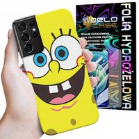 ETUI CASE DO SAMSUNG S21 ULTRA - SPONGEBOB BAJKI GRY WYBÓR PLECKI + FOLIA