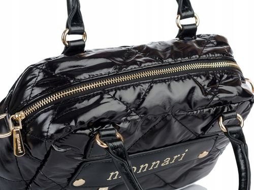 Torebka Damska Listonoszka MONNARI Pojemna KUFEREK Pikowana Lakierowana na Arena.pl