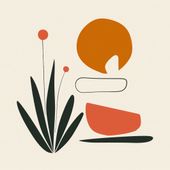 Plakat 50x50cm Abstrakcyjny Zen