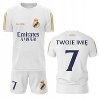 Strój piłkarski z własnym nadrukiem Real Madryt