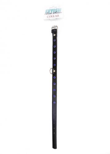 fetish b   series collar   2 cm navy blue crystal na Arena.pl