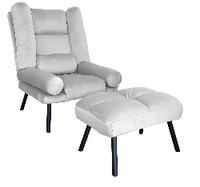 FOTEL TOKIO ROZKŁADANY Z PODNÓŻKIEM N. CZARNA MG39