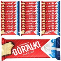 Góralki mleczne Wafelki z kremowym nadzieniem w polewie kakaowej 50 g x 36