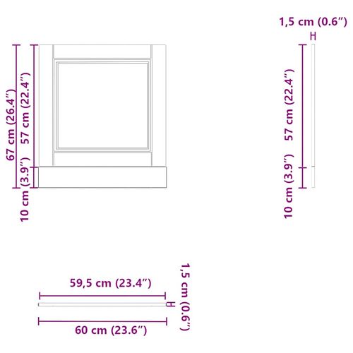 Panel do zmywarki, Porto, dąb sonoma, 60x1,5x67 cm na Arena.pl
