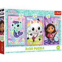 ND01_247950 PUZZLE 3x50 Poznajcie Gabby i kotki 3