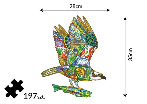 Puzzle Drewniane dla dzieci iRybołów Osprey w pudełku drewnianym na Arena.pl