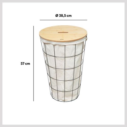 Kosz na pranie Modern czarny na Arena.pl