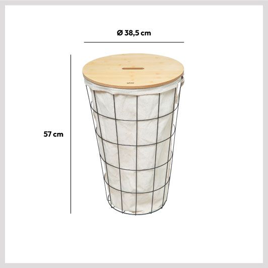 Kosz na pranie Modern czarny zdjęcie 5