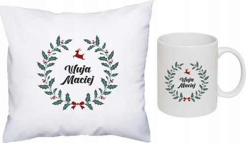 PODUSZKA+KUBEK zestaw prezent Święta Mikołajki na Arena.pl