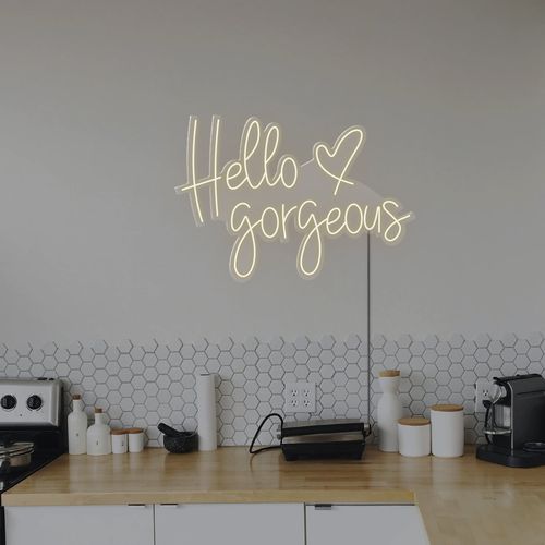 Napis LED Hello Gorgeous na Arena.pl