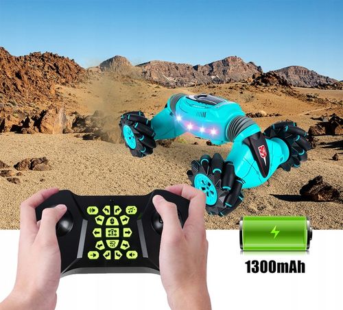 Samochód Zdalnie Sterowany Rc Twister Akrobacje Led Stunt 360 Dla Dzieci na Arena.pl