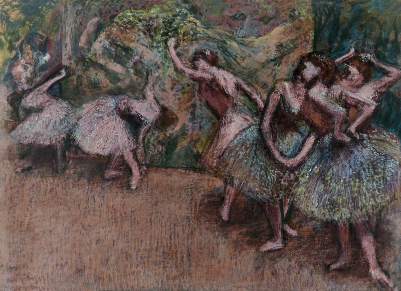 Ballet Scene, Edgar Degas - plakat 40x30 cm zdjęcie 1