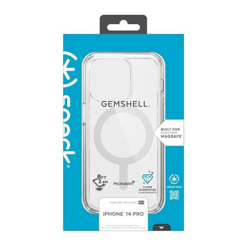Speck Gemshell + MagSafe - Etui do iPhone 14 Pro z połowką MICROBAN (Clear) na Arena.pl