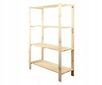 Emaga Regał na książki zabawki drewniany MAXI 4p ażurowe