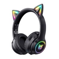 Słuchawki ONIKUMA B90 Bluetooth Kocie Uszy Czarne Składane