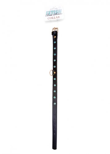 fetish b   series collar   2 cm turquoise crystal na Arena.pl