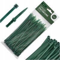 MOCNE OPASKI ZACISKOWE DO SIATEK CIENIUJĄCYCH 4x150mm ZIELONE 100 szt
