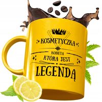 Złoty Kubek Premium Dla Kosmetyczki Prezent Z Nadrukiem Ze Zdjęciem